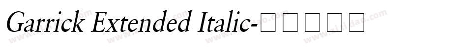 Garrick Extended Italic字体转换